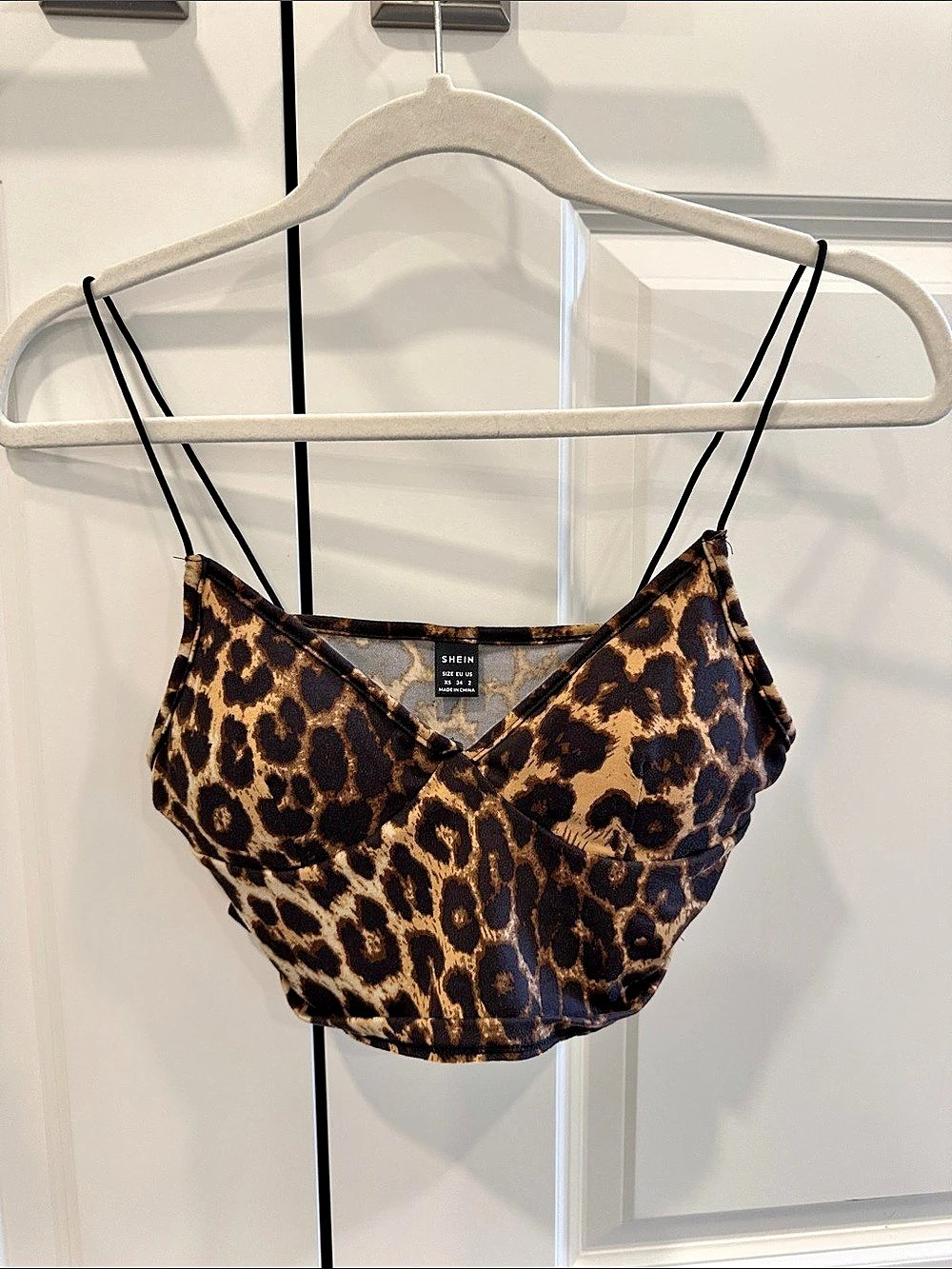 SHEIN Leopard Print Crop Cami Size Medium